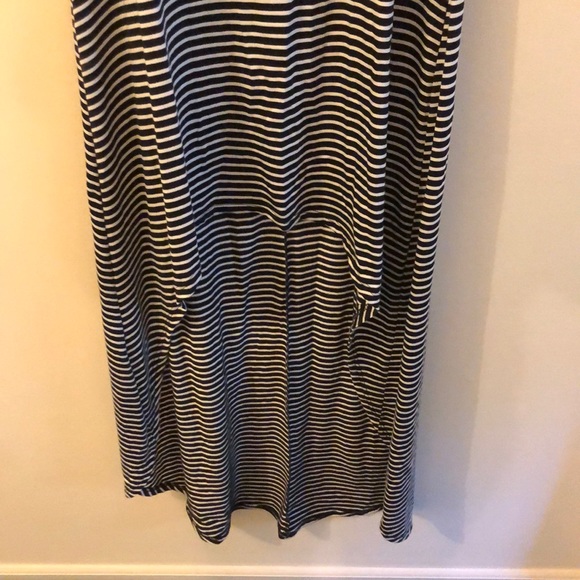 Full Tilt Hi-Low Black White Striped Tank Dress XS - Picture 2 of 3